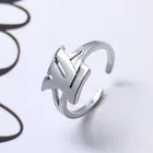 Ring VL Letter Adjustable Resizable Trendy Colorful Fashion Jewelry Alloy Silver Men Ring