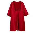 Sale Sleepwear On Sale Knee Length Women's Sleepwear Christmas Pajamas Satin Robes Floral
