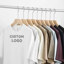 Wholesale Custom Your Brand Logo 100% Cotton Tshirt Blank Men T Shirt Plain Casual Men's T-shirts Loose and comfortable