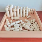 Wood Decor Unfinished Wooden Crafts Peg Dolls Decorative Wooden Peg Dolls DIY Painting Educational Wooden Crafts