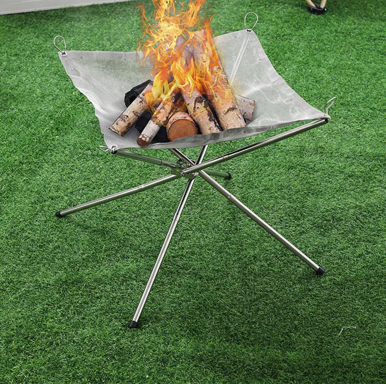 OEM ODM Outdoor Camping Firewood Stove Stand Stainless Steel Ultralight Portable Burning Stove Folding Camping Heating Stove