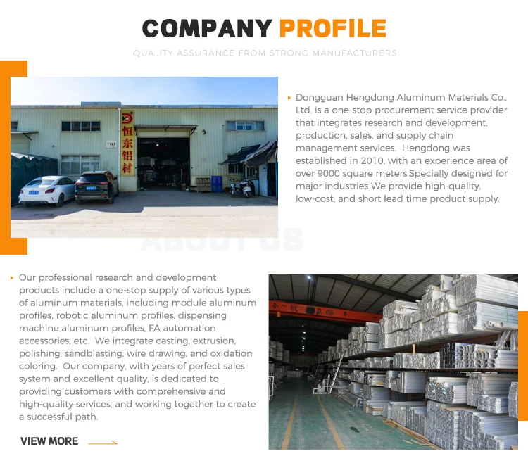 Hengdong 170 Wide Linear Module Aluminum Alloy Semi-Enclosed or Fully Enclosed 6000 Series Grade Custom Cutting Processing supplier