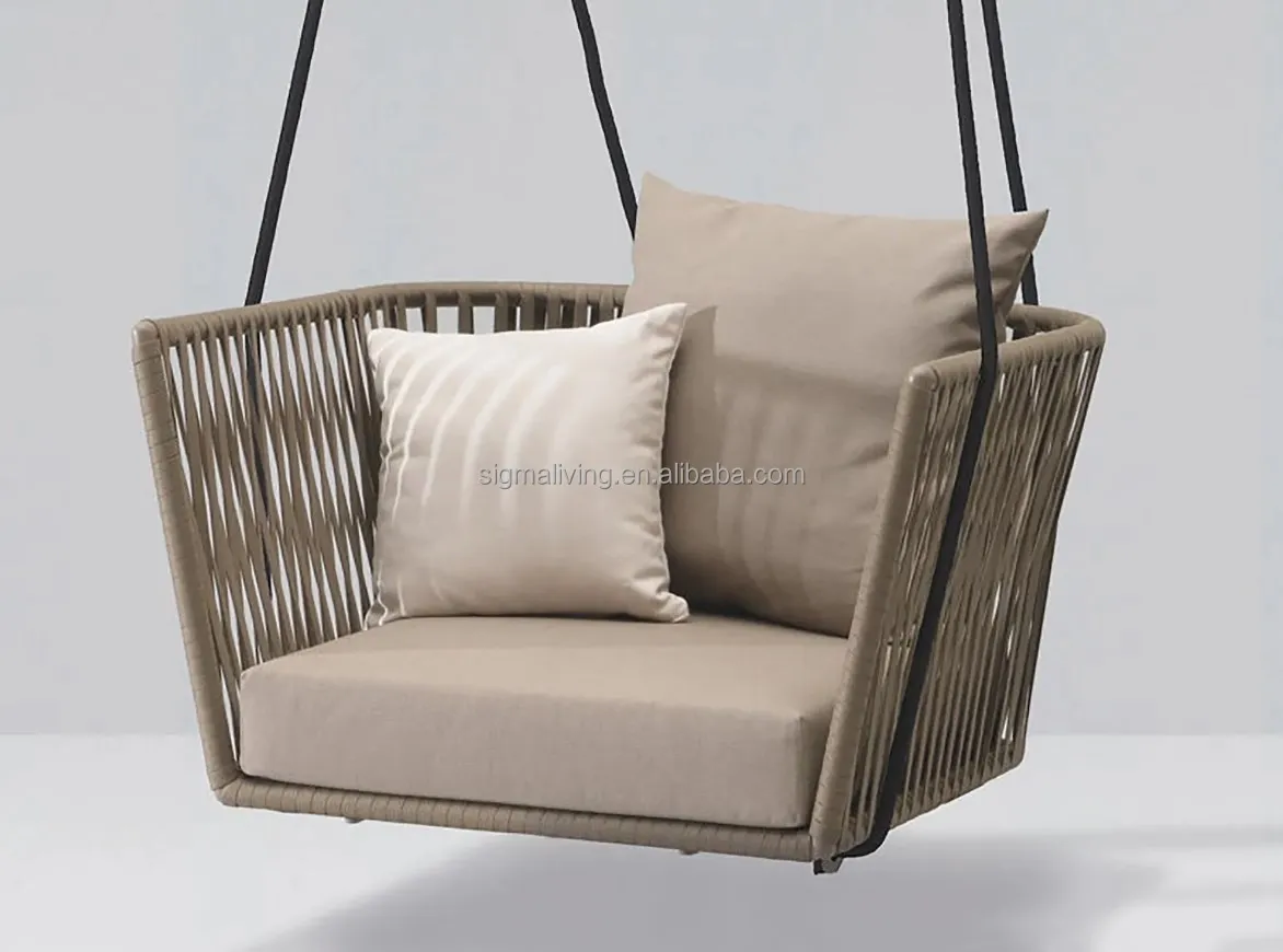 Balcony hanging furniture modern outdoor hanging chair rattan porch swing chair