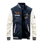 Leather Jacket 2021 Fashion European Size Plus Velvet Short Leather Varsity Jacket For Men