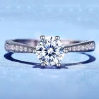 Round Cut Diamond Ring Factory Wholesale Elegant Round Cut Diamond Ring Women Jewelry With Moissanite