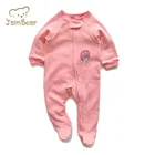Baby Clothes Baby Baby Clothes JamBear Eco-friendly Baby Rompers Long Sleeve 100% Organic Cotton Zipper Baby Clothes