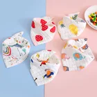 Cotton Baby Bibs Wholesale Customized Infant Nursing Care Organic Cotton Baby Burp Clothes Baby Drool Bibs