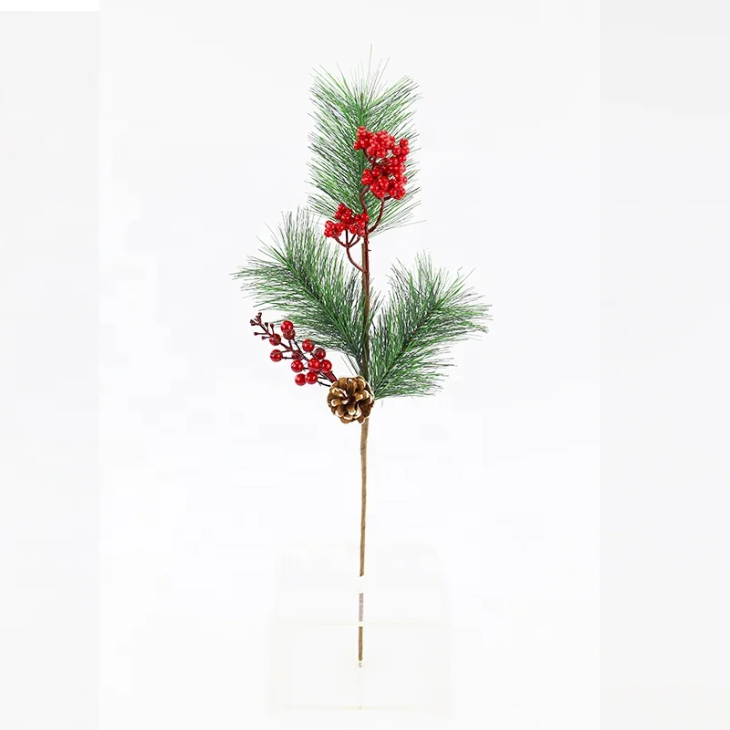 Handmade artificial flower wholesale in China home decoration Christmas berry and pincone Branch/Centerpiece