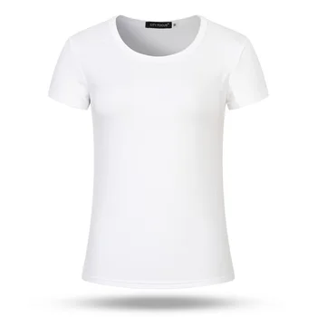 Plain Pullover lady t shirt custom blank t shirt for woman casual fashion sublimation compression t-shirt polyester