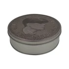 Can Small Round Metal Can Embossed Head Portrait Tin Container