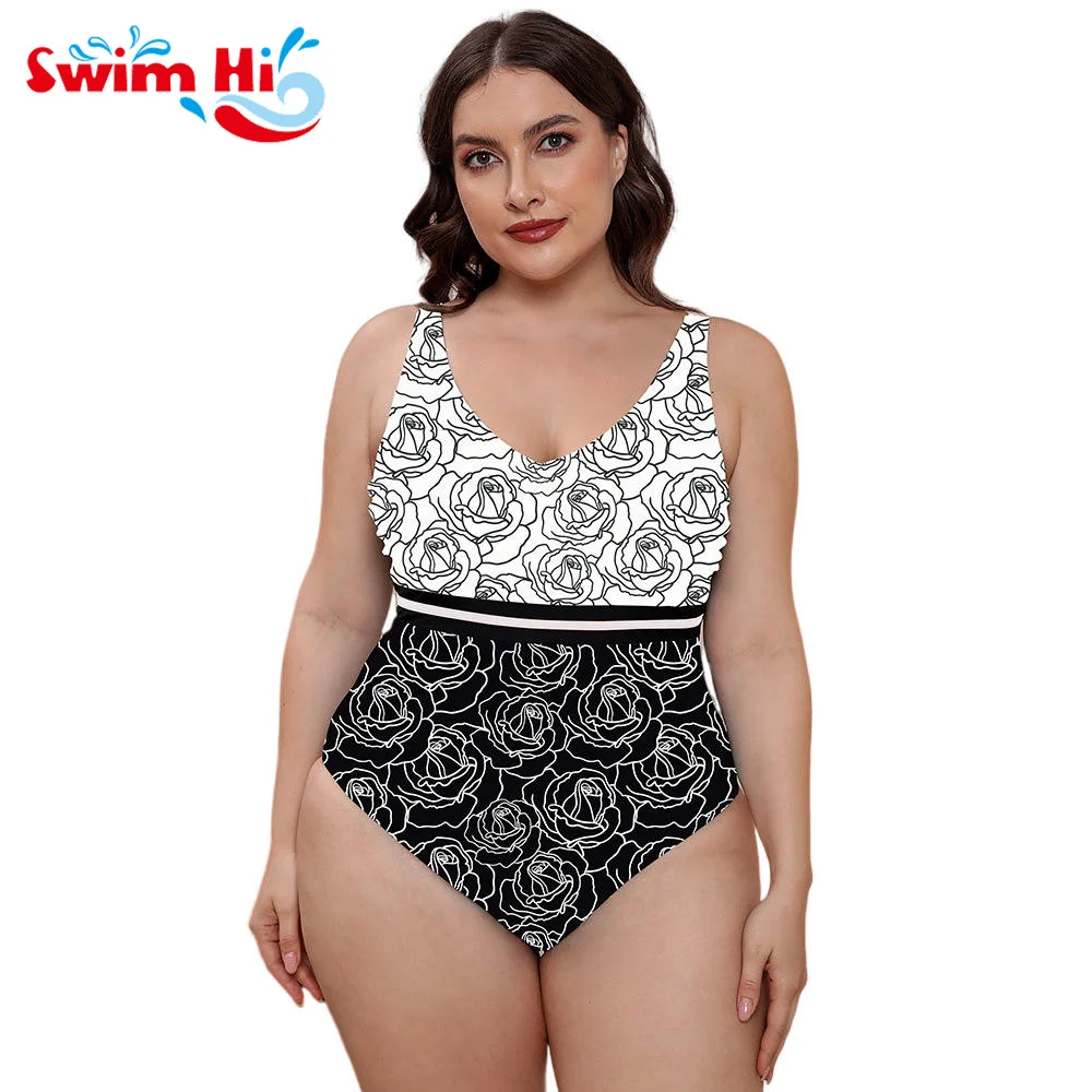 Plus Size Swimwear Bikini For Fat Women Fitness Swimwear Bathing Suit