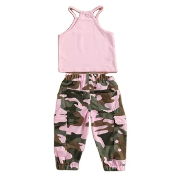 Hot selling products toddler girls summer girl clothes 2021 clothes kids pants set fashion girls toddler clothes