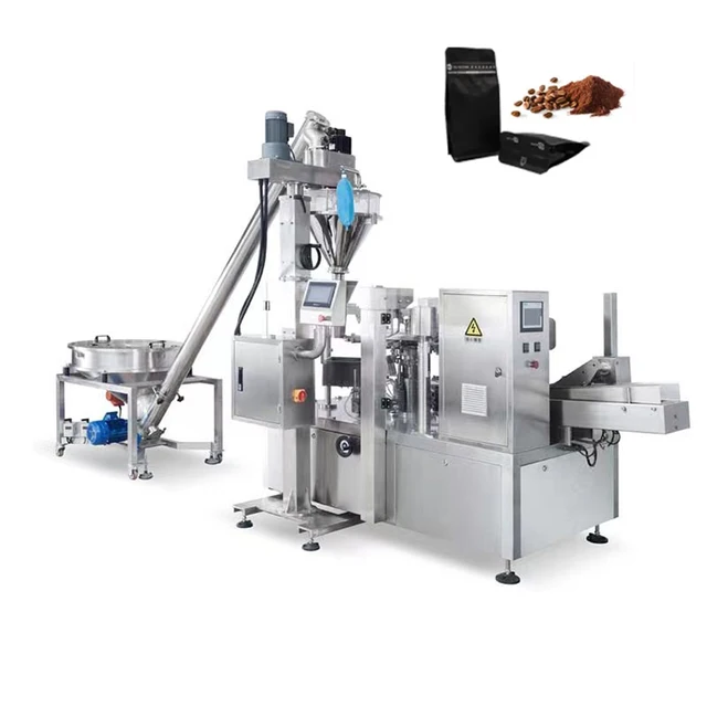 Full Automatic Filling Forming Sealing Hot Seal Packing Machine Premade Bag Packaging Machine 15bag/min High Effective 1600