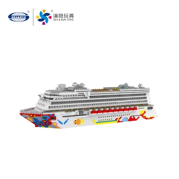 Luxury cruise ship self-contained building blocks