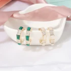 Stud Round Stainless Steel Stud Jewelry Factory Wholesale Fashion Crystal High Quality Gem Earrings