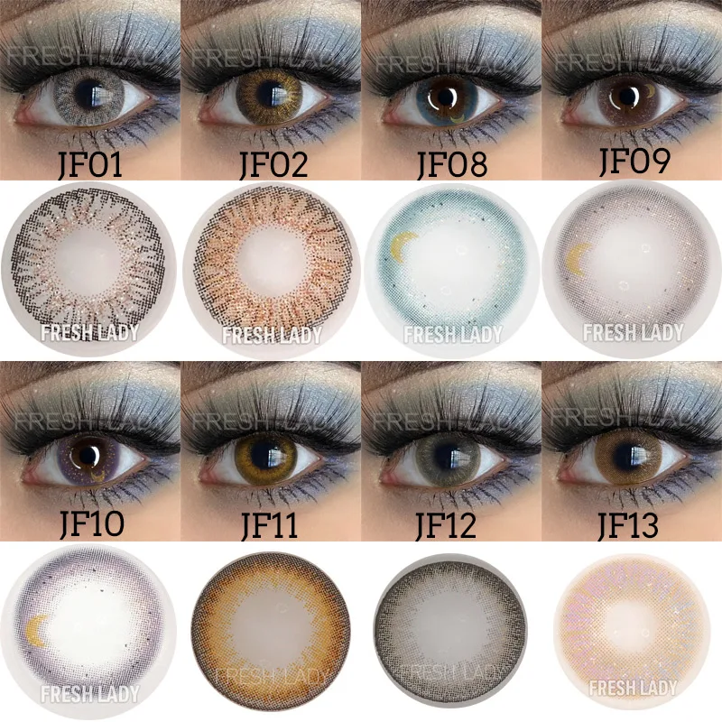 Liangguo Fog Pearl Brown soft eye colored natural contact lenses fresh lady