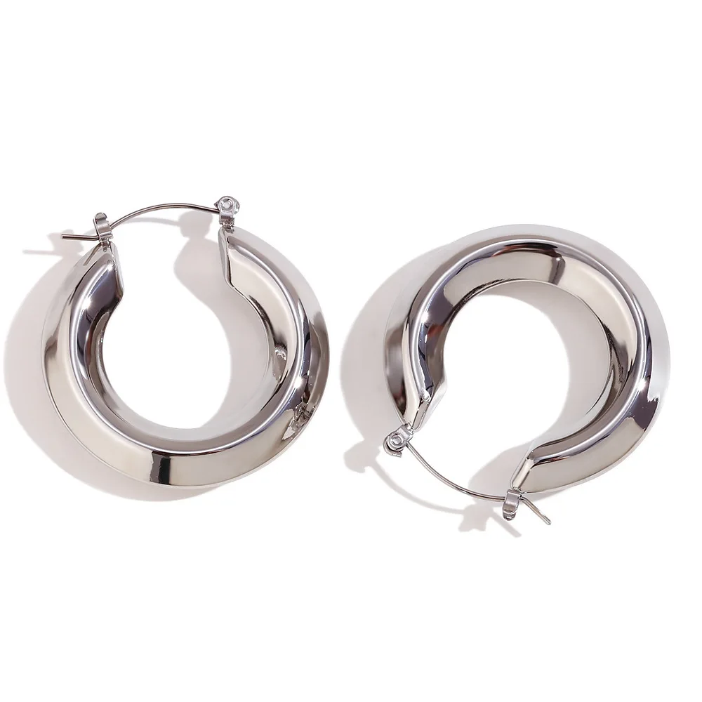 Hip Hop Stainless Steel Gold plated punk specifications china wholesale multi hoop bold hoop earrings