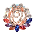 Brooch New Flower Brooch Silk Scarf Buckle Dual-use Fashion Atmosphere Brooch High-end Crystal Rhinestone Brooch