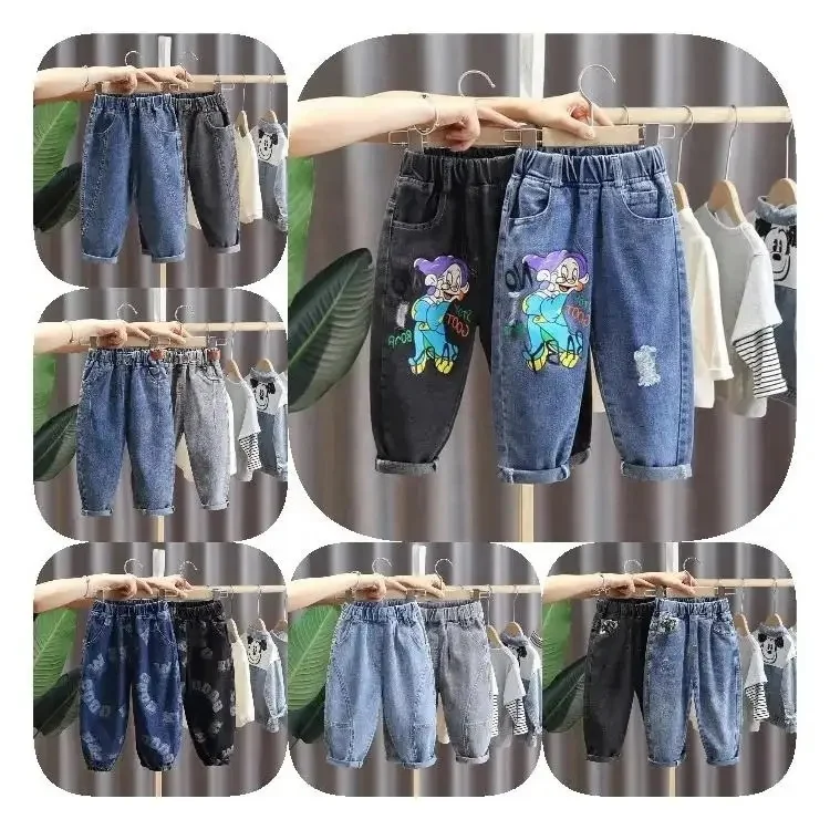 2-10 Years Children Fashion Clothes Classic Denim Clothing Long Trousers Baby Boy Casual Bowboy Kids Boys Jeans Pants