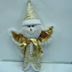 Wings Christmas 55cm Lighted Standing Spring Snowman With Wings And Scarf For Christmas Fabric Decoration