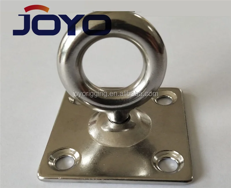 Square Eye Plates with Ring  5mm Stainless Steel Marine 
