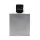 Perfume Luxury Square Sliver Glass 85ml Empty Men Cologne Perfume Spray Bottle OEM Private Label