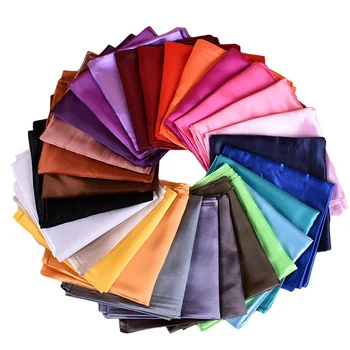 90*90cm solid color custom satin silk square scarf satin silk scarf