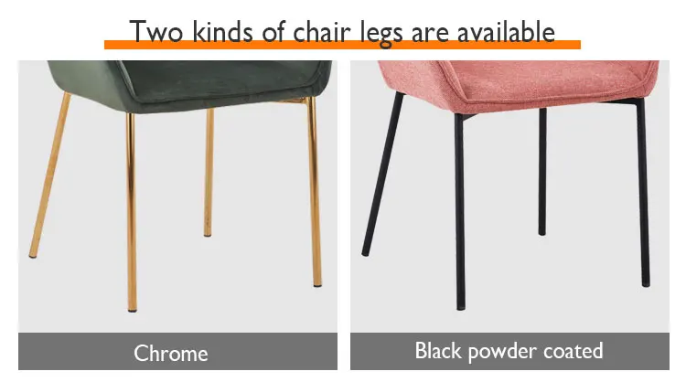 Two kinds of chair legs are available