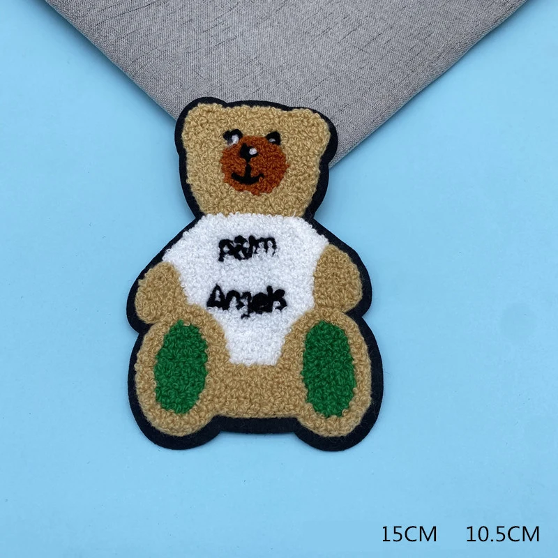 Manufacturers Wholesale Spot Cute Bear Cloth Stickers Chenille Embroidery Patches On Purse