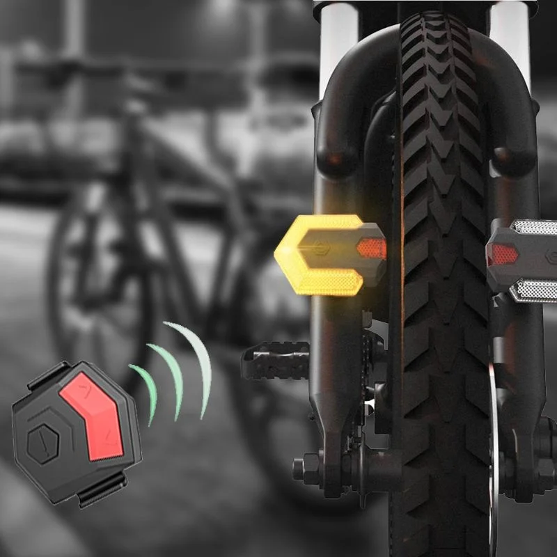 Bike Light Turn Signals Front Rear Smart Remote Wireless Cycling LED Taillight 