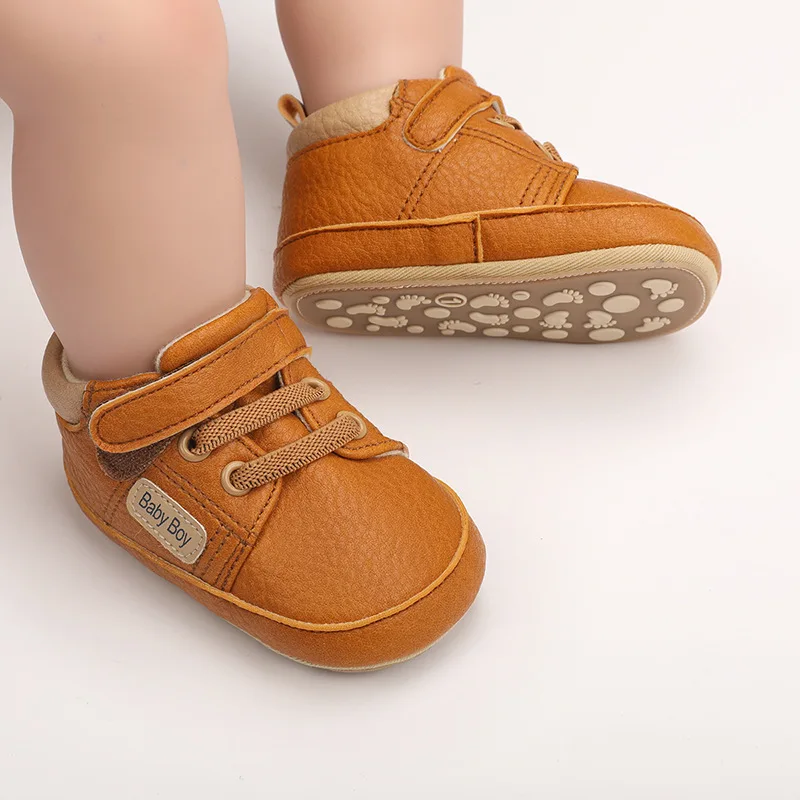 202 Hot Selling High Quality Soft TPR Anti-slip Outsole Babies Toddler Boy Shoes Prewalker Shoes for Boys details