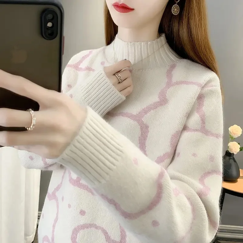 Fashion Pullover for Women Autumn Winter Long Sleeve Jumper Knitted Women's Clothing Outerwear Loose Sweaters