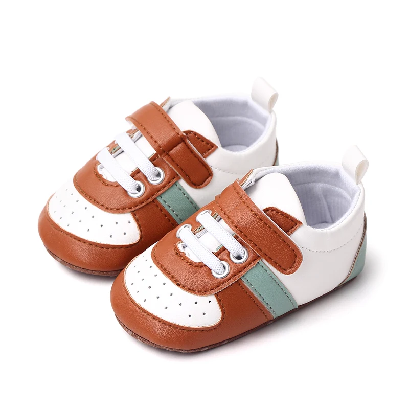 Color-matching Striped Mesh Breathable Soft-soled Baby Toddler Shoes for Boys supplier