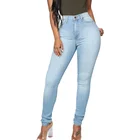 Sexy Jeans 2021 New Arrivals Stretch Skinny High Waist Sexy Slim Fit Classic Straight Denim Jeans For Women
