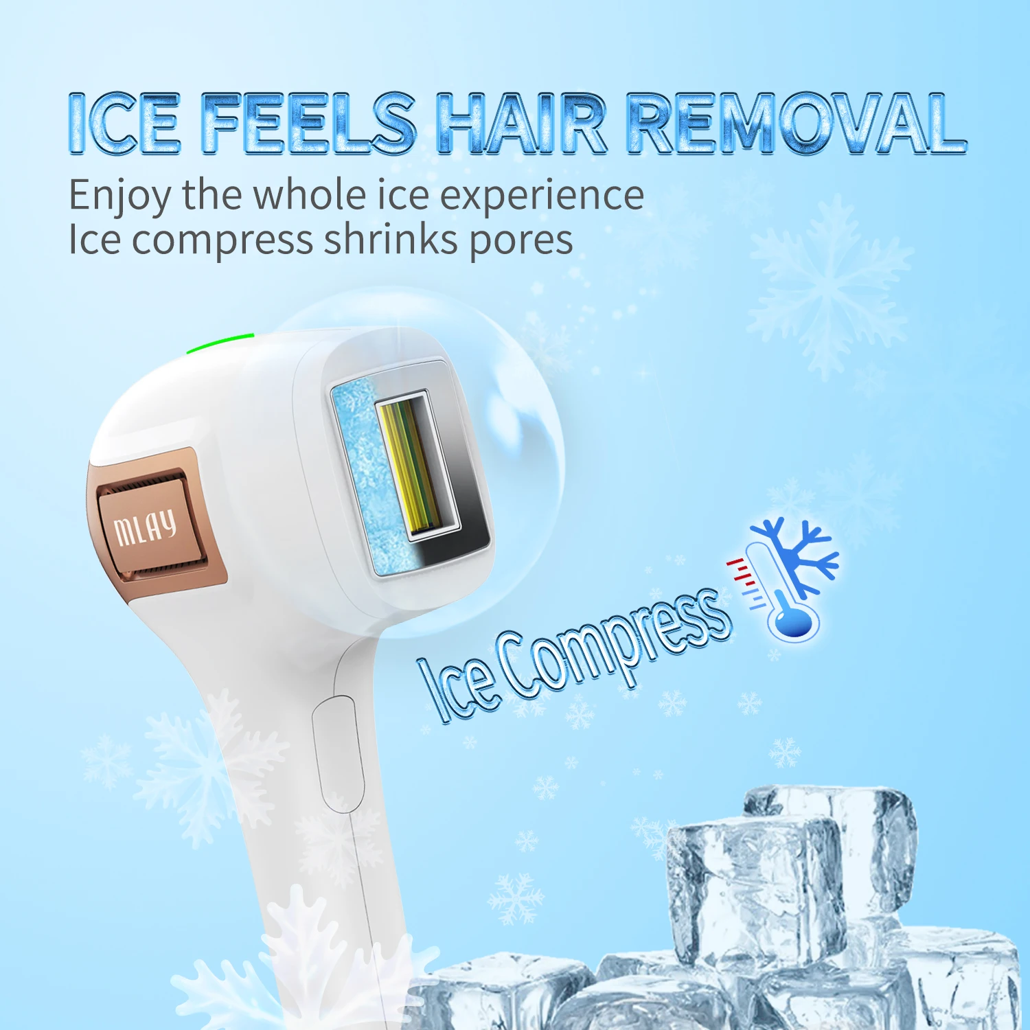 Mlay T5 Handheld IPL Ice Cold Epilator for Skin Rejuvenation Free Shipping on Face Hair Removal Machine for Home Use