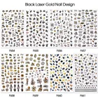 Nail 2020 HIgh Quality Japanese 3D Embossed Gold-plated Adhesive Nail Stickers
