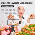 Plug And Play Mini Wireless Clip Mic Noise Cancelling Lavalier Type C Mic For Cell Phone