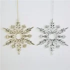 Christmas Ornaments New Design Snowflake Christmas Hanging Stainless Ornaments Plastic Snowflake