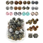 Beads Silicone Beads Bulk Food GRADE BPA Silicone Jewelry Chew Leopard Shape Beads 15mm For Baby Teeth Beads Making