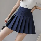 Skirts White Skirt High Quality New Solid Color Black Mini Skirts Pleated White Stripes Skirt For Girls