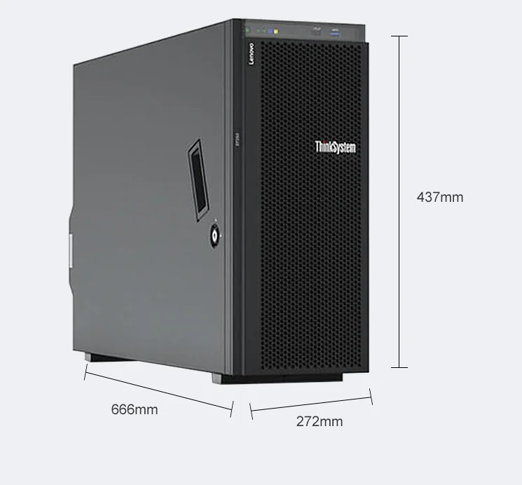 Lenovo ST558 Dual Tower GPU Server Host Customized 10-Core 2.4G 32G Memory 900G 15K SAS 4 R5350-8I 4U 1Silver Medal 4210R CPU