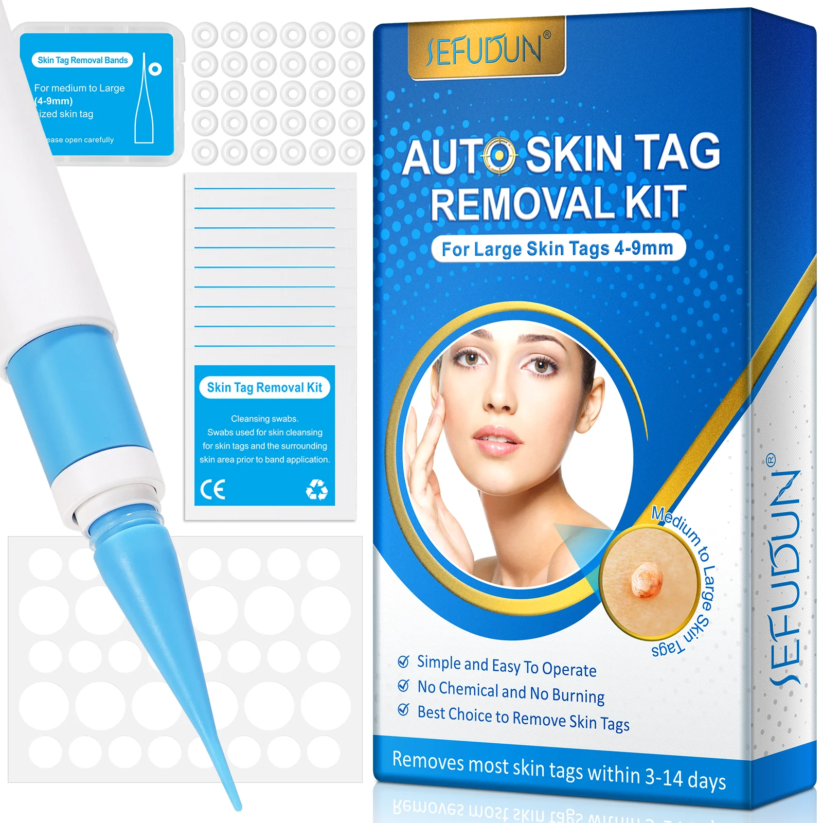 Sefudun Effective Warts Treatment Auto Skin Tag Removal Kit For Skin