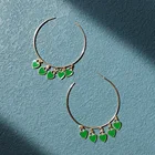Heart Drop Earrings ERED0023 Alloy Heart Drop Oil Pendant Hollow Earrings Color Heart Pendant Earrings