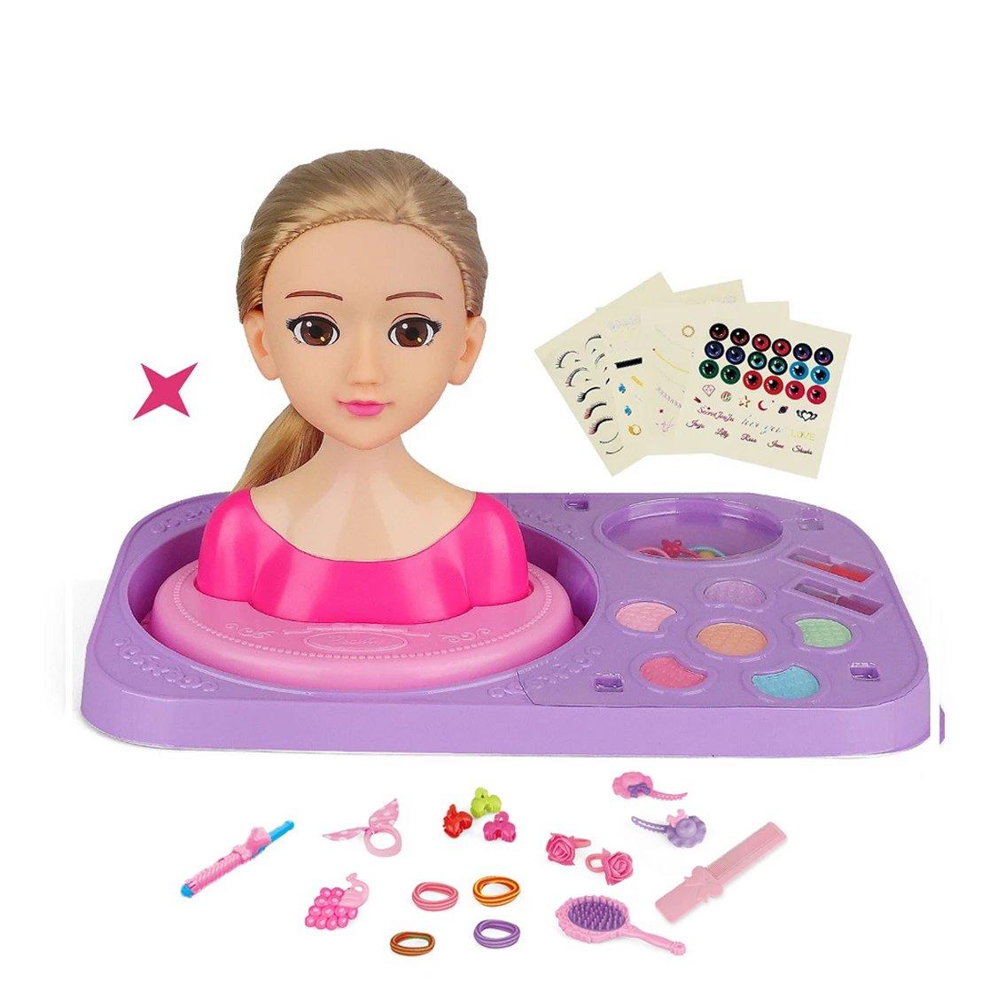 Hot Most Popular Plastic Fashion Makeup Diy Hair Styling Practice Girl Doll  Sale Girl Dress Up Toys Plastic Baby Doll Heads - Buy New Arrival Silicone Doll  Head For Make Up Doll