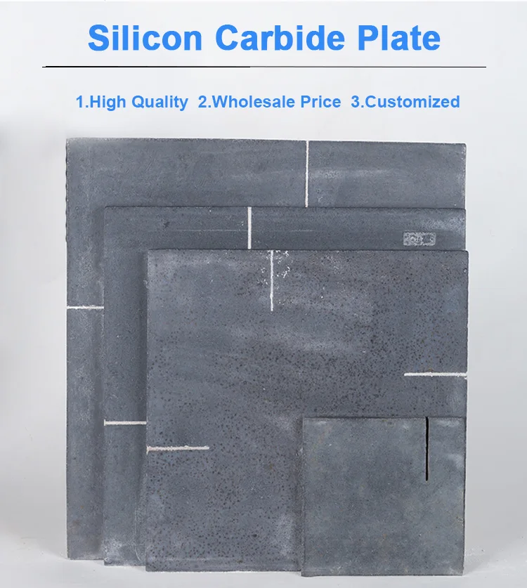 Recrystallized Silicon Carbide Plate RSIC SiSiC Refractory Ceramic Plate High Temperature SiC Sanitary Ware Kiln Furniture