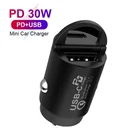 Phone Charger New Arrival 30W Mobile Phone Fast Charging QC3.0 USB Mini PD Car Charger With LED Indicator