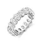 Eternity Gemnel High Quality 18k Gold Plated White Diamond Filled Oval Eternity Wedding Rings
