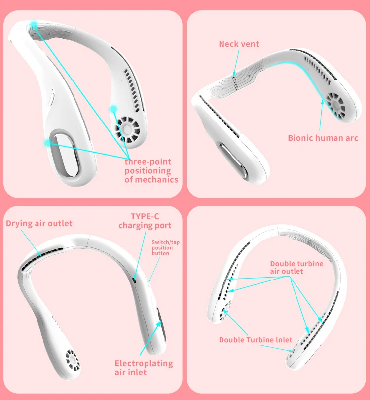 Portable Neck Fan, USB, 5 V - detail 20