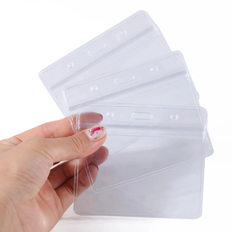 3 3Pack Card Protector 4 X 3 Inches Cards Holder Clear Vinyl Plastic Sleeve with Waterproof Type 