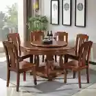 Customized Rotating Disc Restaurant Table Solid Wood Multi-person Use Round Dining Table